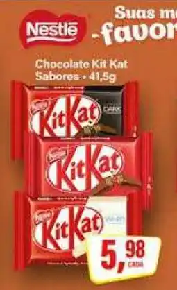 Rede Supermarket Chocolate Kit Kat Sabores oferta