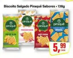 Rede Supermarket Biscoito Salgado Piraquê Sabores oferta
