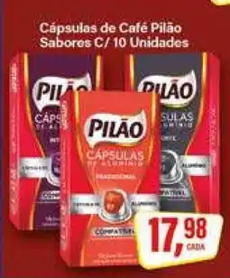 Rede Supermarket Cápsulas de Café Pilão Sabores C/ 10 Unidades oferta