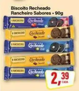 Rede Supermarket Biscoito Recheado Rancheiro Sabores oferta