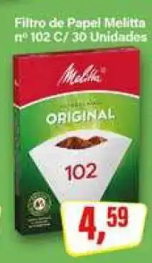 Rede Supermarket Filtro de Papel Melitta nº 102 C/ 30 Unidades oferta