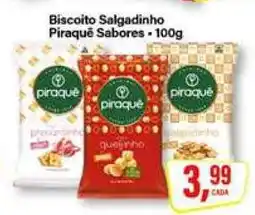 Rede Supermarket Biscoito Salgadinho Piraquê Sabores oferta