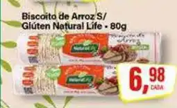Rede Supermarket Biscoito de Arroz s/ Glúten Natural Life 80g oferta