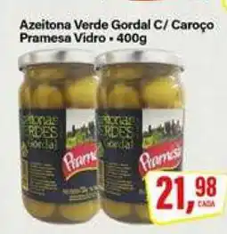 Rede Supermarket Azeitona Verde Gordal C/ Caroço Pramesa Vidro oferta