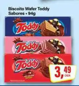 Rede Supermarket Biscoito Wafer Toddy Sabores oferta