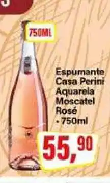 Rede Supermarket Espumante Casa Perini Aquarela Moscatel Rosé oferta