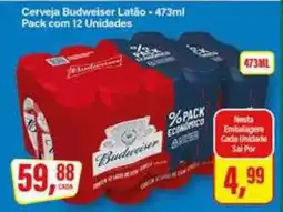 Rede Supermarket Cerveja Budweiser Latão 473ml oferta