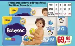 Rede Supermarket Fralda Descartável Babysec Ultra Sec Hiper Tamanhos oferta