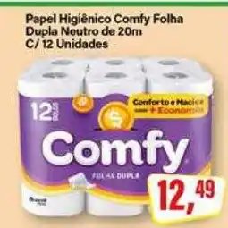 Rede Supermarket Papel Higiênico Comfy Folha Dupla Neutro de 20m C/ 12 Unidades oferta