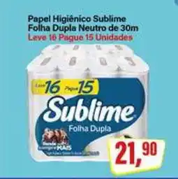 Rede Supermarket Papel Higiênico Sublime Folha Dupla Neutro de 30m oferta