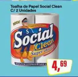 Rede Supermarket Toalha de Papel Social Clean C/ 2 Unidades oferta