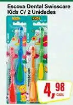 Rede Supermarket Escova Dental Swisscare Kids C/ 2 Unidades oferta