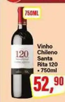 Rede Supermarket Vinho Chileno Santa Rita 120 oferta