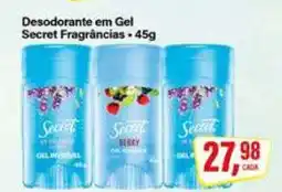Rede Supermarket Desodorante em Gel Secret Fragrâncias oferta