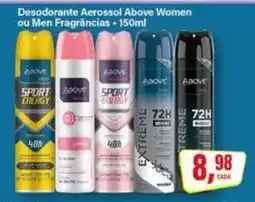 Rede Supermarket Desodorante Aerossol Above Women ou Men Fragrâncias oferta