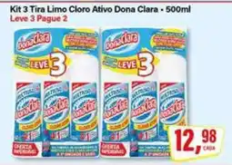 Rede Supermarket Kit 3 Tira Limo Cloro Ativo Dona Clara - 500ml oferta