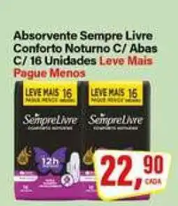 Rede Supermarket Absorvente Sempre Livre Conforto Noturno C/ Abas C/ 16 Unidades oferta