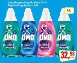 Rede Supermarket Lava Roupas Líquido Omo Ciclo Rápido Fragrâncias oferta