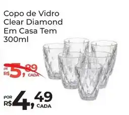 Super Luna Copo de Vidro Clear Diamond Em Casa Tem oferta