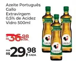 Super Luna Azeite Português Gallo Extravirgem 0,5% de Acidez Vidro oferta