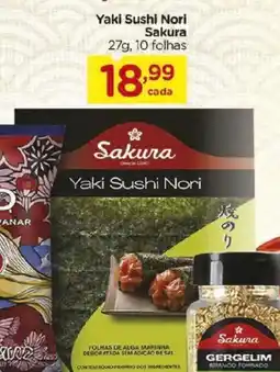 Carrefour Yaki Sushi Nori Sakura 10 folhas oferta