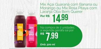 Oba Hortifruti Mix Açai Guaraná Com Banana Ou Morango Ou Mix Rosa Pitaya Com Laranja Oba Bem Querer oferta