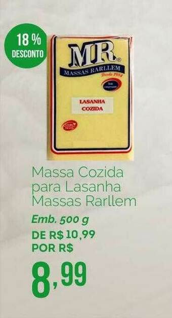 Massa Cozida Para Lasanha Massas Rarllem 18% Desconto
