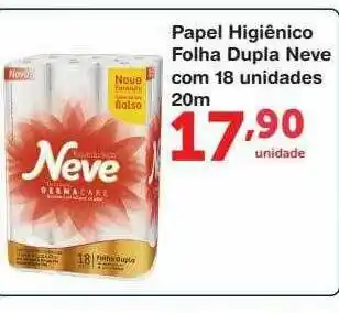 Roldão Papel Higiênico Folha Dupla Neve Com 18 Unidades oferta