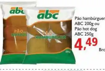 Supermercados ABC Pão Hambúrguer Abc Ou Pão Hot Dog Abc oferta