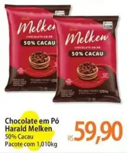 Atacadão Chocolate em Pó Harald Melken 50% Cacau Pacote oferta