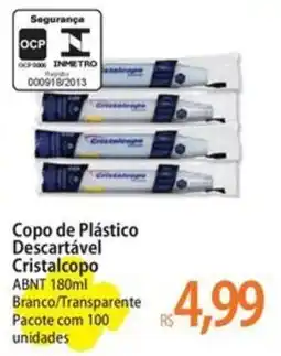 Atacadão Copo de Plástico Descartável Cristalcopo ABNT oferta