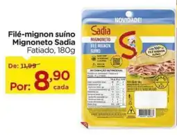 Carrefour Filé-mignon suíno Mignoneto Sadia Fatiado, oferta