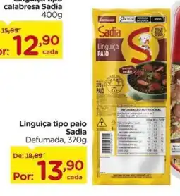 Carrefour Linguiça tipo paio Sadia oferta