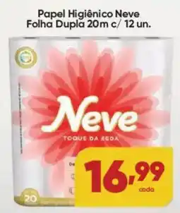 Lopes Supermercados Papel Higiênico Neve Folha Dupla 20m c/ 12 un. oferta