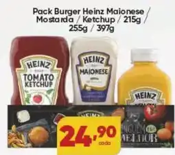 Lopes Supermercados Pack Burger Heinz Maionese/ Mostarda/Ketchup oferta