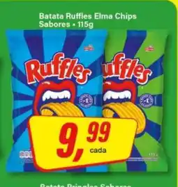Rede Supermarket Batata Ruffles Elma Chips Sabores oferta