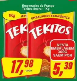 Rede Supermarket Empanados de Frango Tekitos Seara oferta
