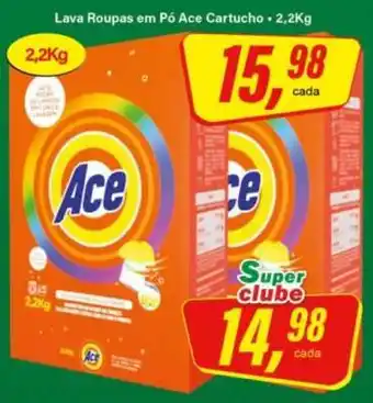 Rede Supermarket Lava Roupas Em Pó Ace Cartucho oferta
