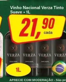 Rede Supermarket Vinho Nacional Verza Tinto Suave oferta