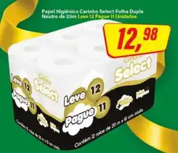 Rede Supermarket Papel Higiênico Carinho Select Folha Dupla oferta