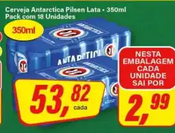 Rede Supermarket Cerveja Antarctica Pilsen Lata - 350ml oferta