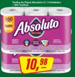 Rede Supermarket Toalha de Papel Absoluto C/ 3 Unidades oferta