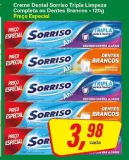 Rede Supermarket Creme Dental Sorriso Tripla Limpeza Completa ou Dentes Brancos oferta