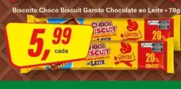 Rede Supermarket Biscoito Choco Biscuit Garoto Chocolate ao Leite oferta