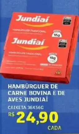 Assaí Atacadista Hamburguer de carne bovina e de aves jundiaí oferta
