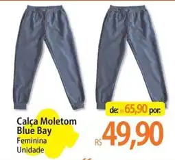 Atacadão Calça Moletom Blue Bay Feminina Unidade oferta