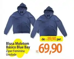 Atacadão Blusa Moletom Básico Blue Bay oferta
