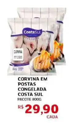 Assaí Atacadista Corvina em postas congelada costa sul pacote oferta