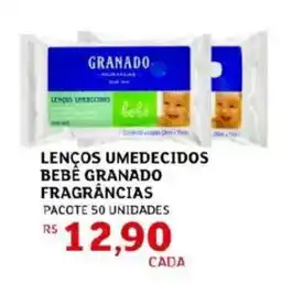 Assaí Atacadista Lenços umedecidos bebê granado fragrâncias pacote 50 unidades oferta