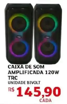 Assaí Atacadista Caixa de som amplificada 120w TRC oferta